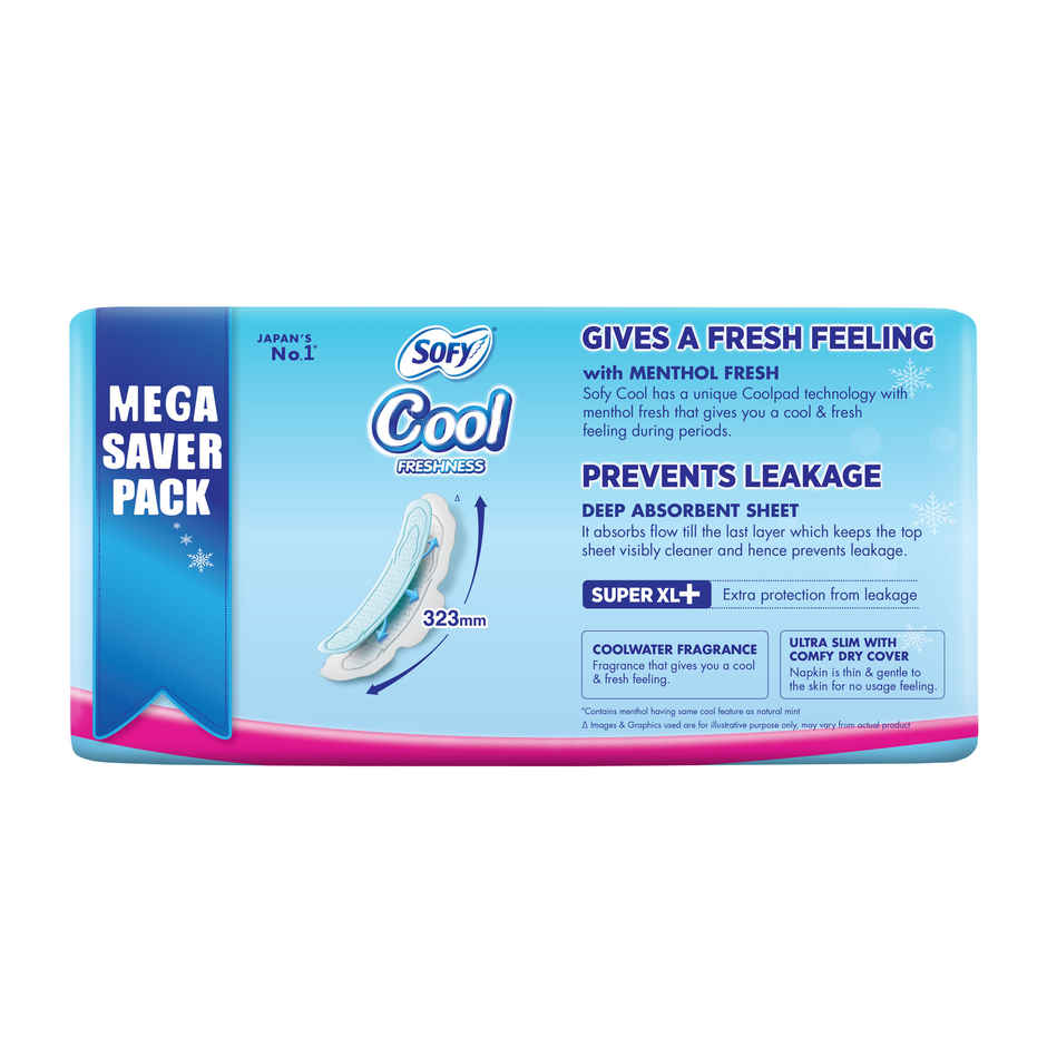 Sofy Cool Freshness Sanitary Pads - XL+
