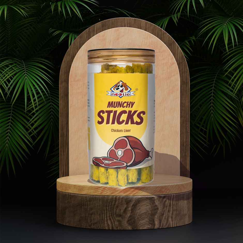 Nootie Munchy Sticks For All Stages Dogs Perfect For Traniing & Treating Long Lasting Chew (Chicken)
