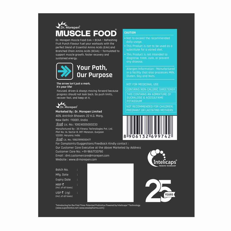 Dr. Morepen EAA + BCAA Helps Muscles Recovery | Fruit Punch