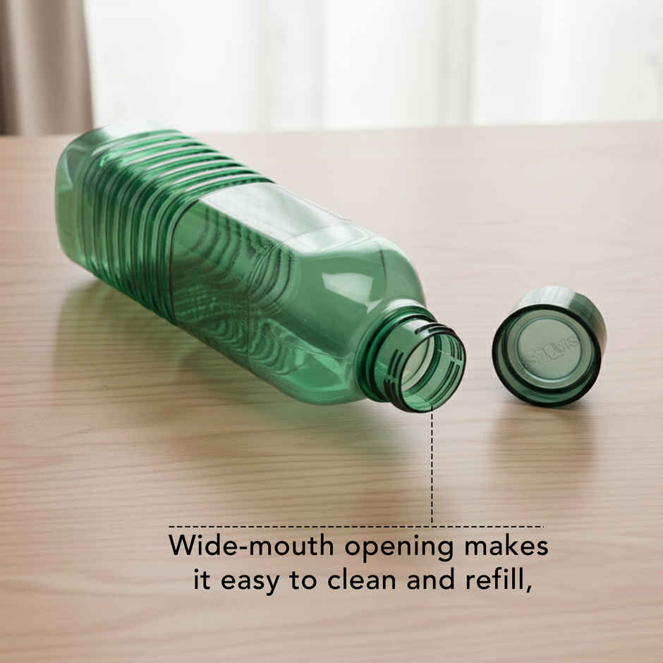 Nayasa Dorino Plastic Water Bottle 1000 ml BPA Free Fridge Bottle | Green