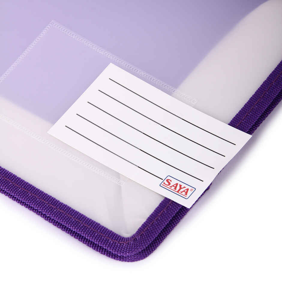 Saya Eco Flexi Document Bag - Transparent FS-Size Organizer | Assorted