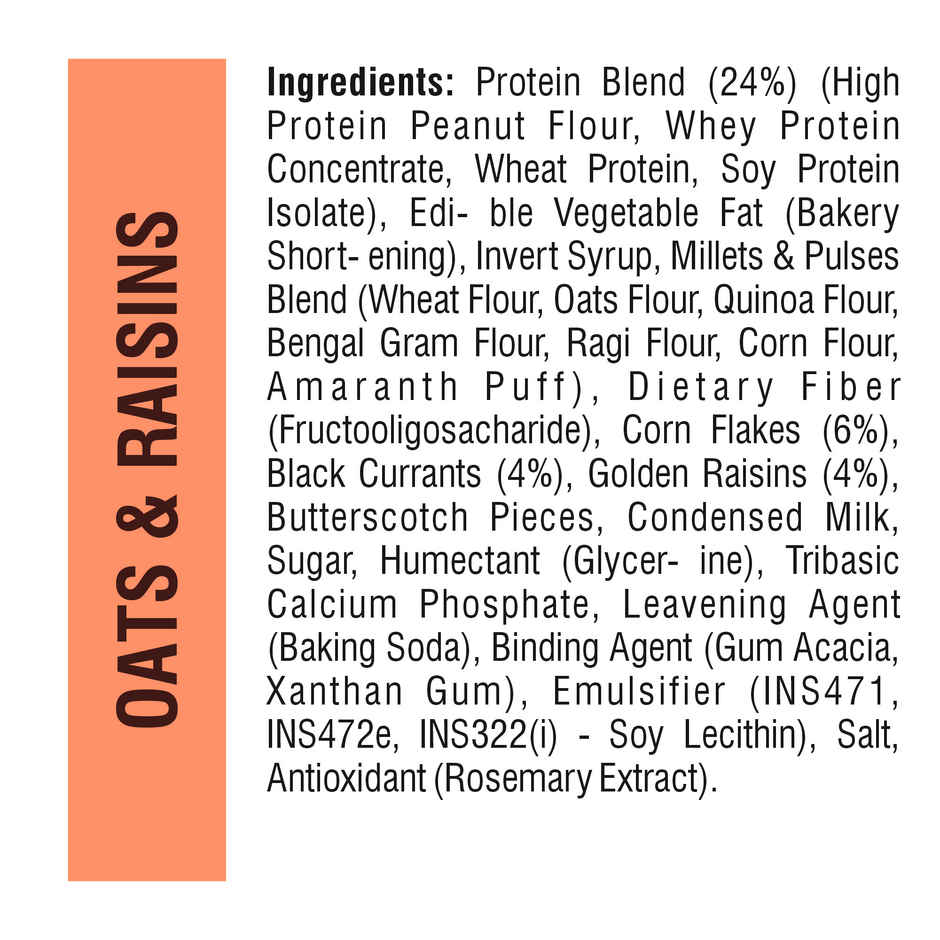 Ritebite Max Protein Cookie Oats & Raisins, No Maida Multigrain Premium Biscuit Cookies