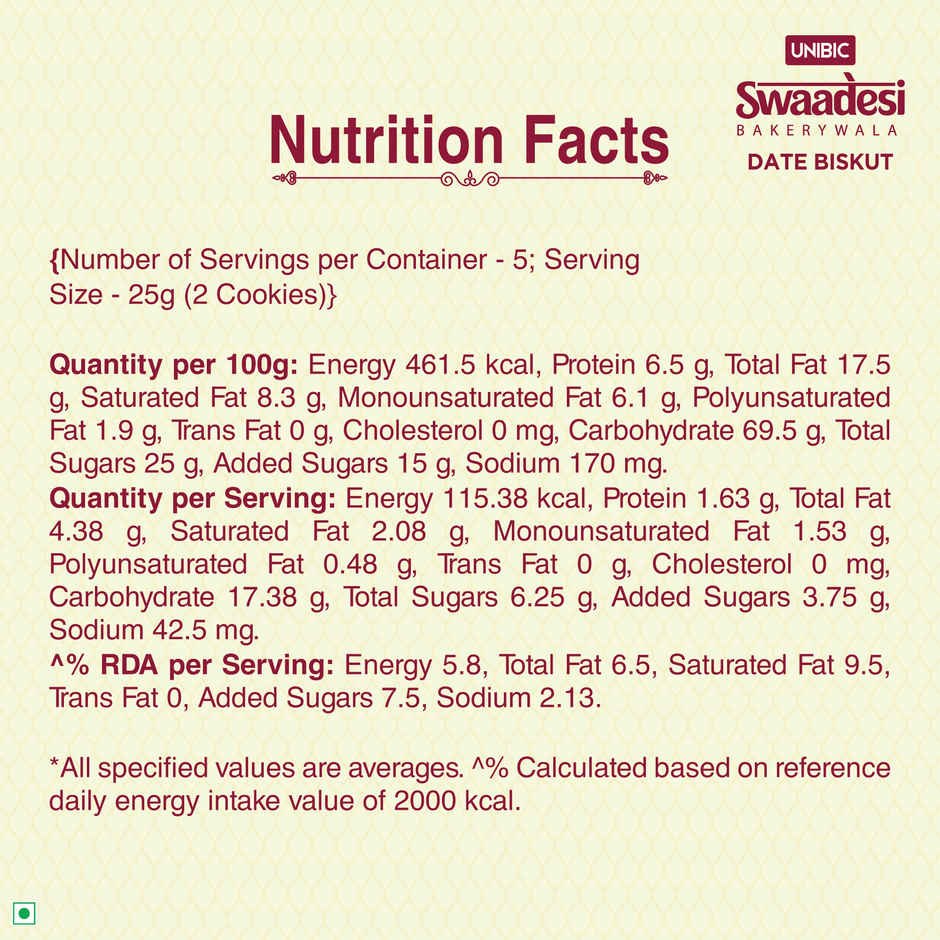 Unibic Bakerywala Date Biskut