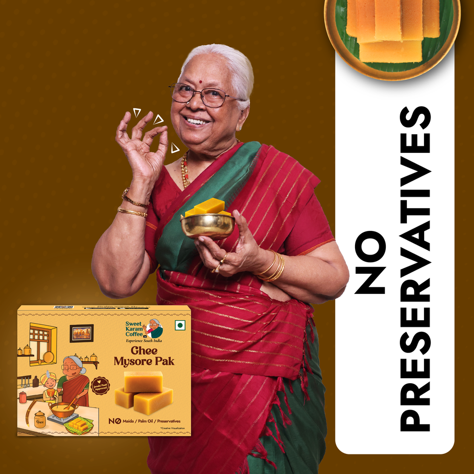 Sweet Karam Coffee Original Ghee Mysore Pak - No Preservatives