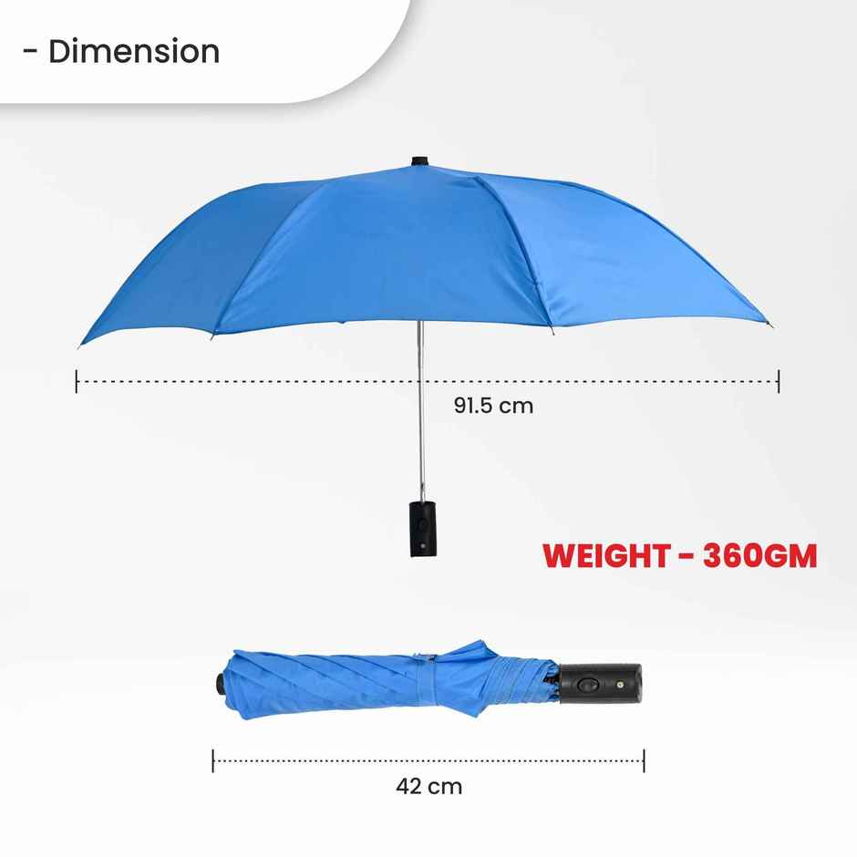 EUME Leatrix Auto-Open Lemon Umbrella | Blue | 21 Inch | 2 Fold