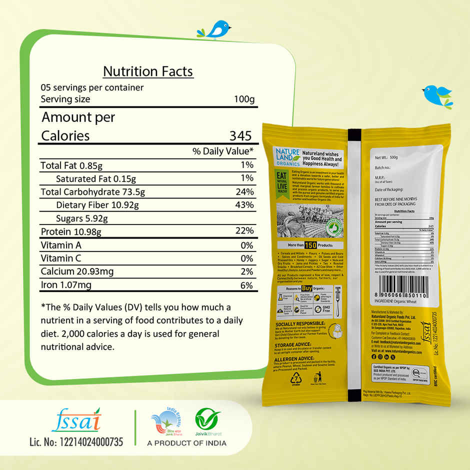 Natureland Organics Wheat Dalia