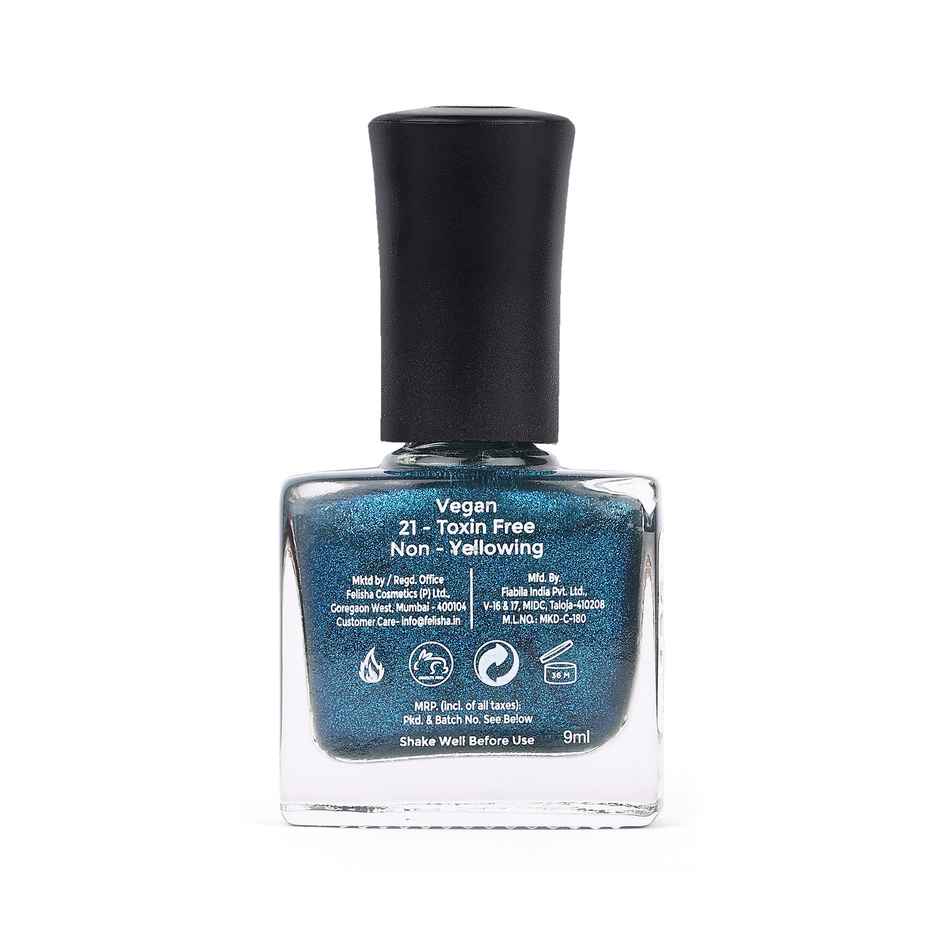 Color Fx Blue Duochrome Glossy Nail Paint, Long Lasting Nail Polish 135