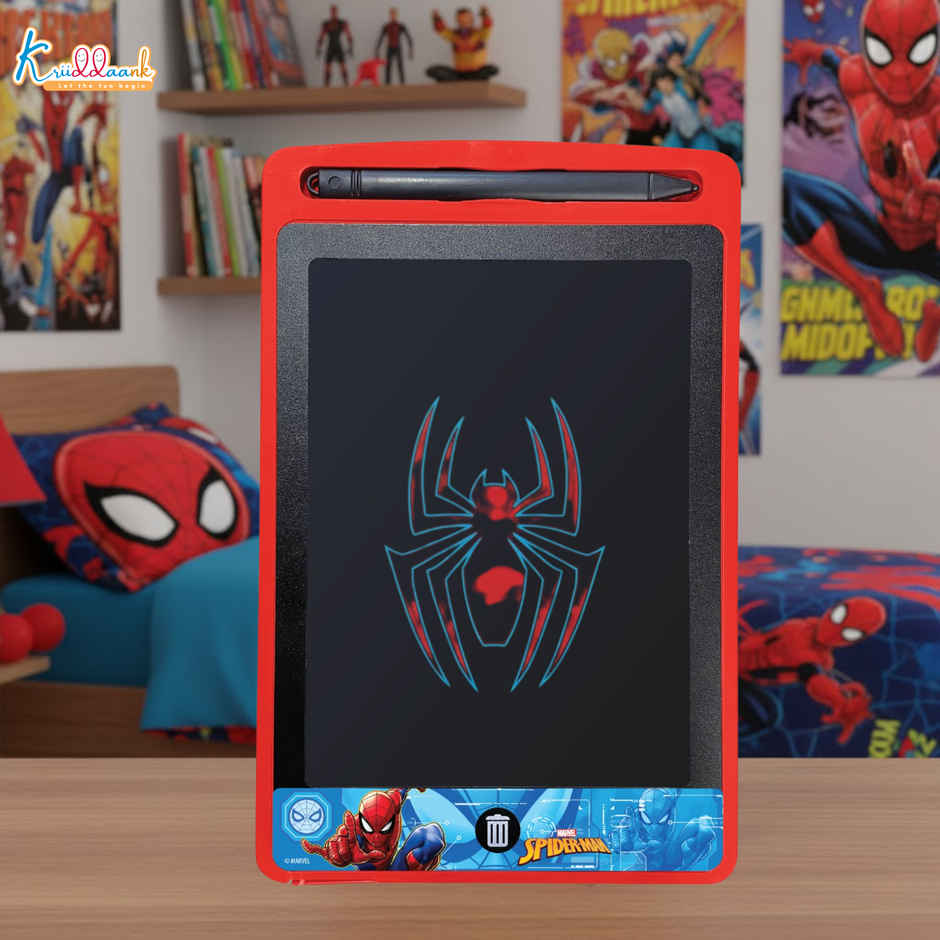 Kriiddaank Spiderman LCD Writing Tablet 10.5 Inch Electronic Drawing Pad Toddler Travel Slate Gift