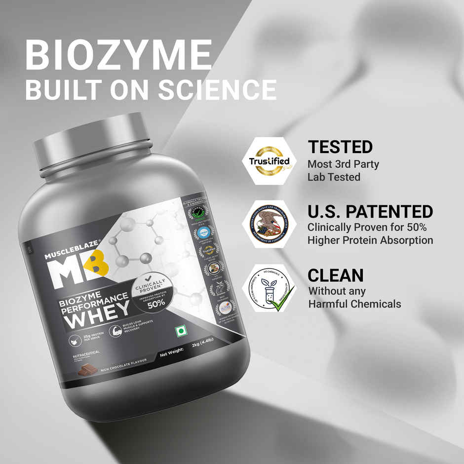 Muscleblaze Biozyme Performance Whey Protein Powder, (Rich Chocolate)