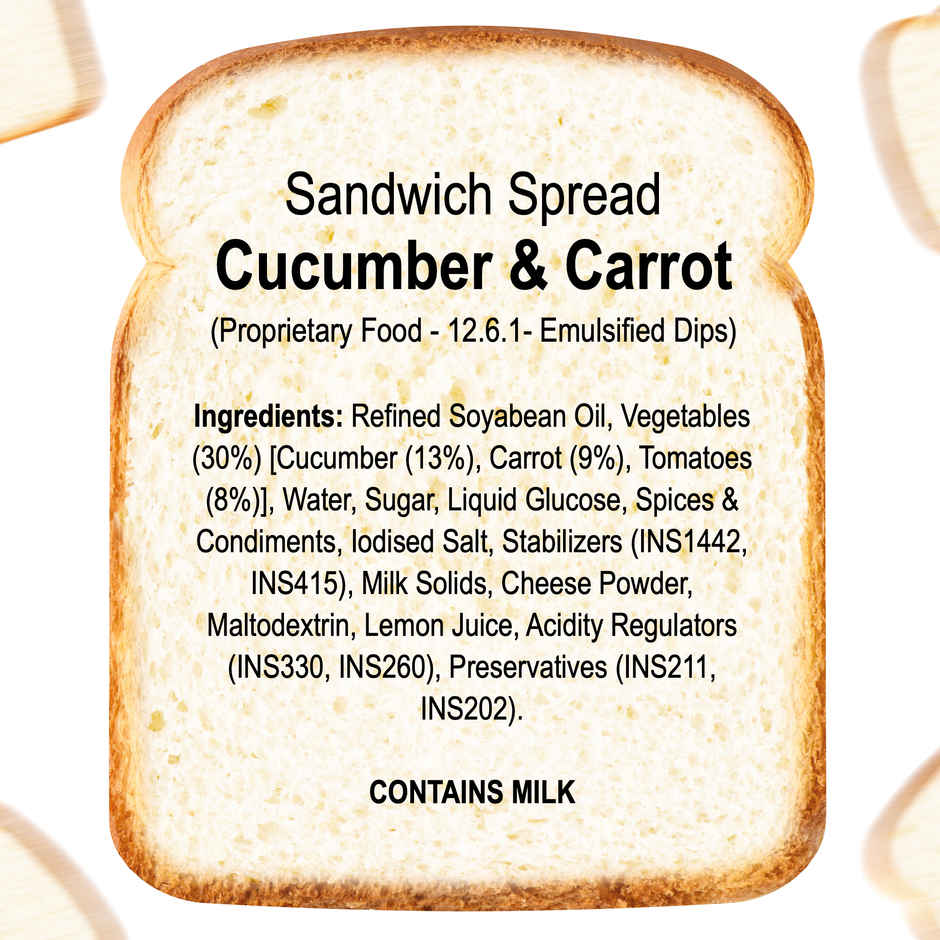 Dr. Oetker FunFoods Veg Cucumber & Carrot Sandwich Spread