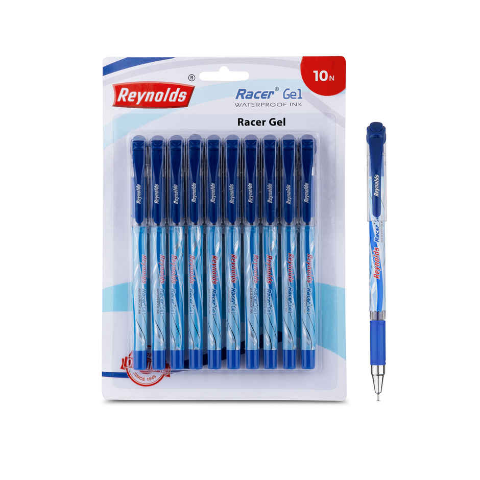 Reynolds Racer Gel Pen Set (10 Blue Pens)