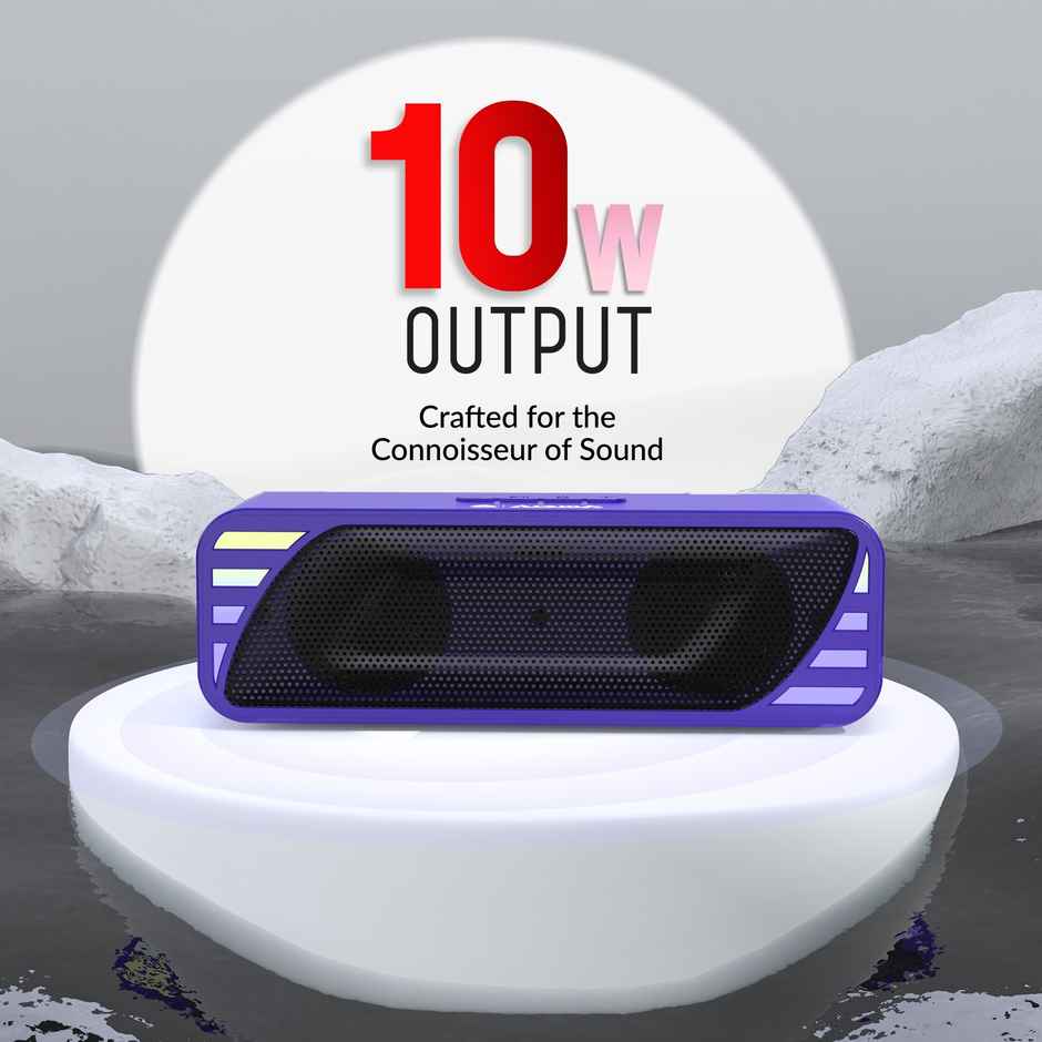 Aroma Rock 10W Upto 12 Hrs Music time With Dynamic RGB Lights | Blue, Bluetooth Speaker