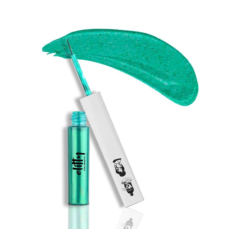 Elitty Green Metallic Waterproof Liquid Eyeliner (Power Move)