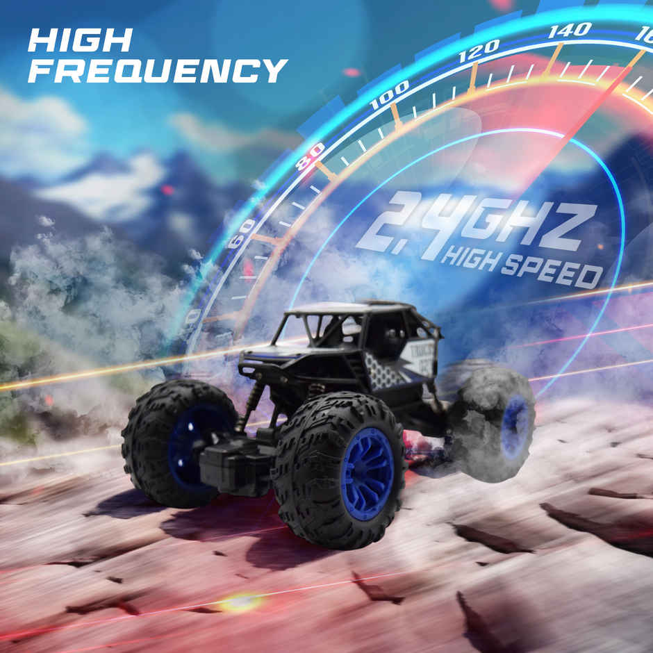 SEEDO Remote Control Car 1:18 , 2.4 GHz, Type-C Rechargeable, Fast Speed Rock Crawler | Blue