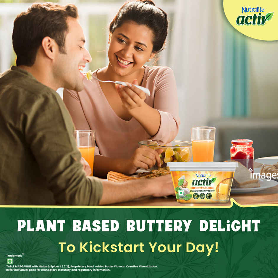 Nutralite Activ Plant Based Buttery Spread - Garlic & Herbs