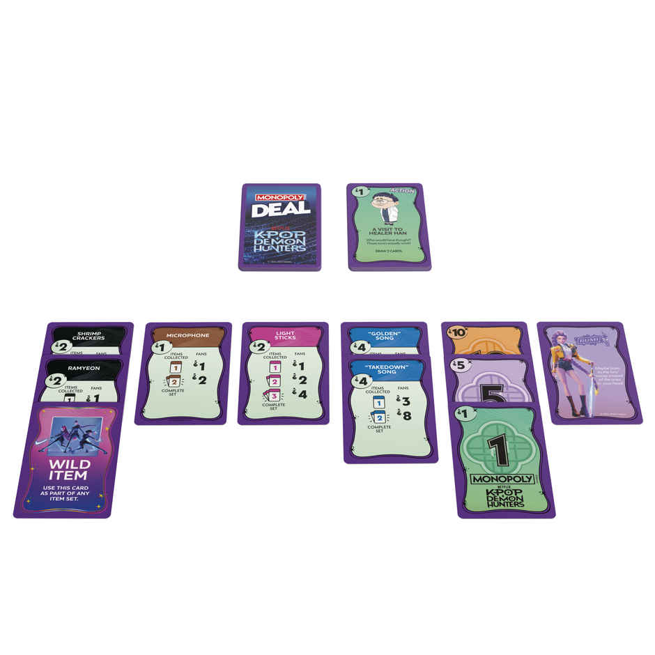 Hasbro Monopoly Deal KPop Demon Hunters Card Game