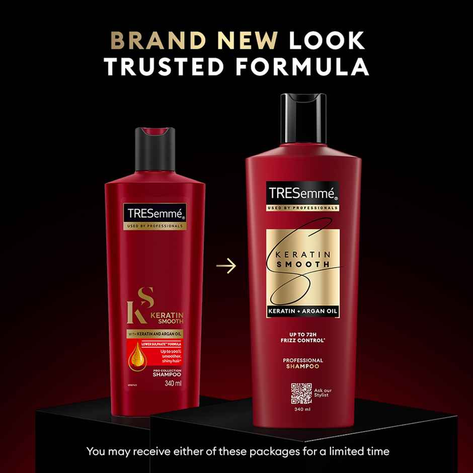 TRESemme Keratin Smooth Anti-Frizz Shampoo with Keratin & Argan Oil for Dry, Frizzy Hair | Combo