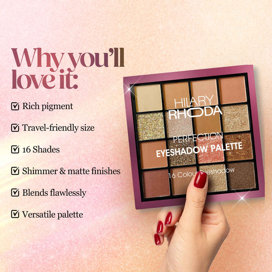 Hilary Rhoda Perfection Eyeshadow Palette | Highly Pigmented Eyeshadow Palette | Shade 3