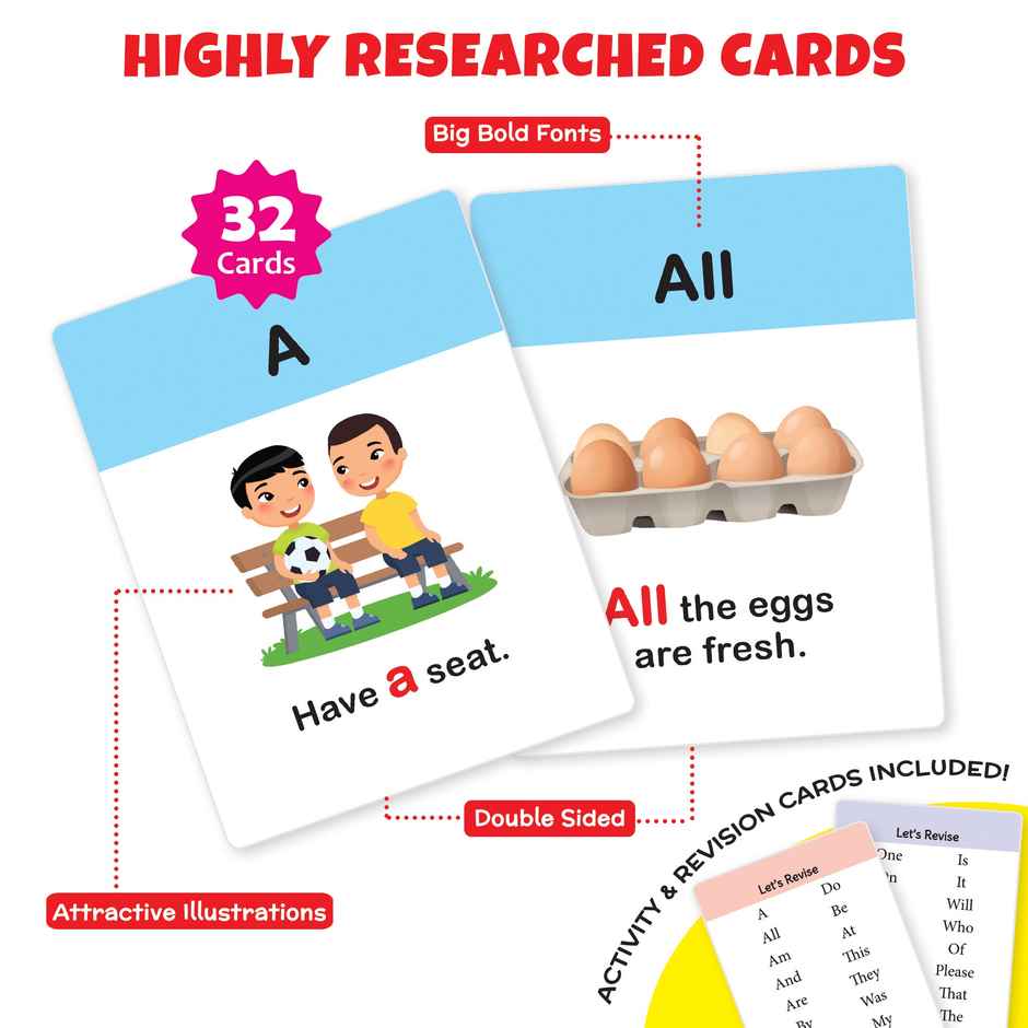 Little Berry Sight Words & Sentences Flash Cards For Kids (32 Cards) | Fun & Early Learning - Lb9