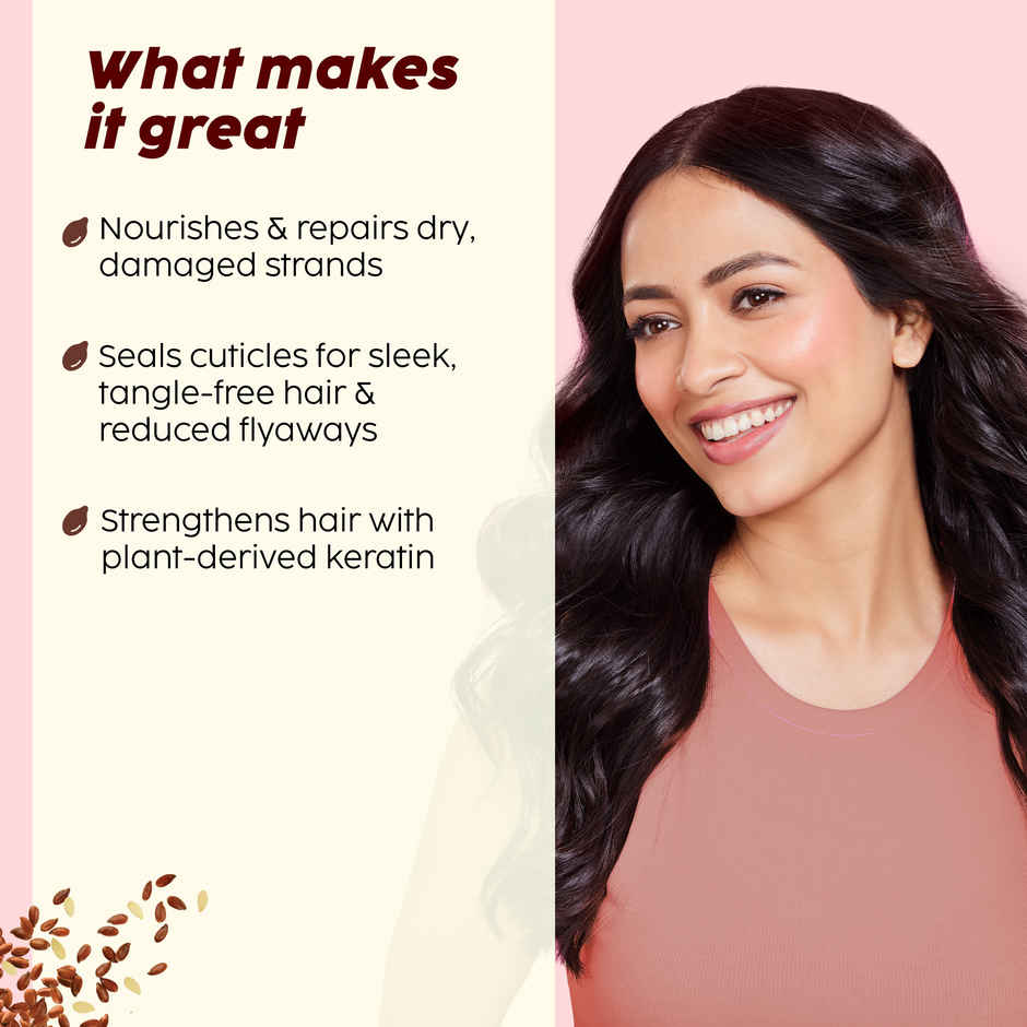 PLIX Flaxseed Keratin Smoothening Mask, Shampoo & Conditioner