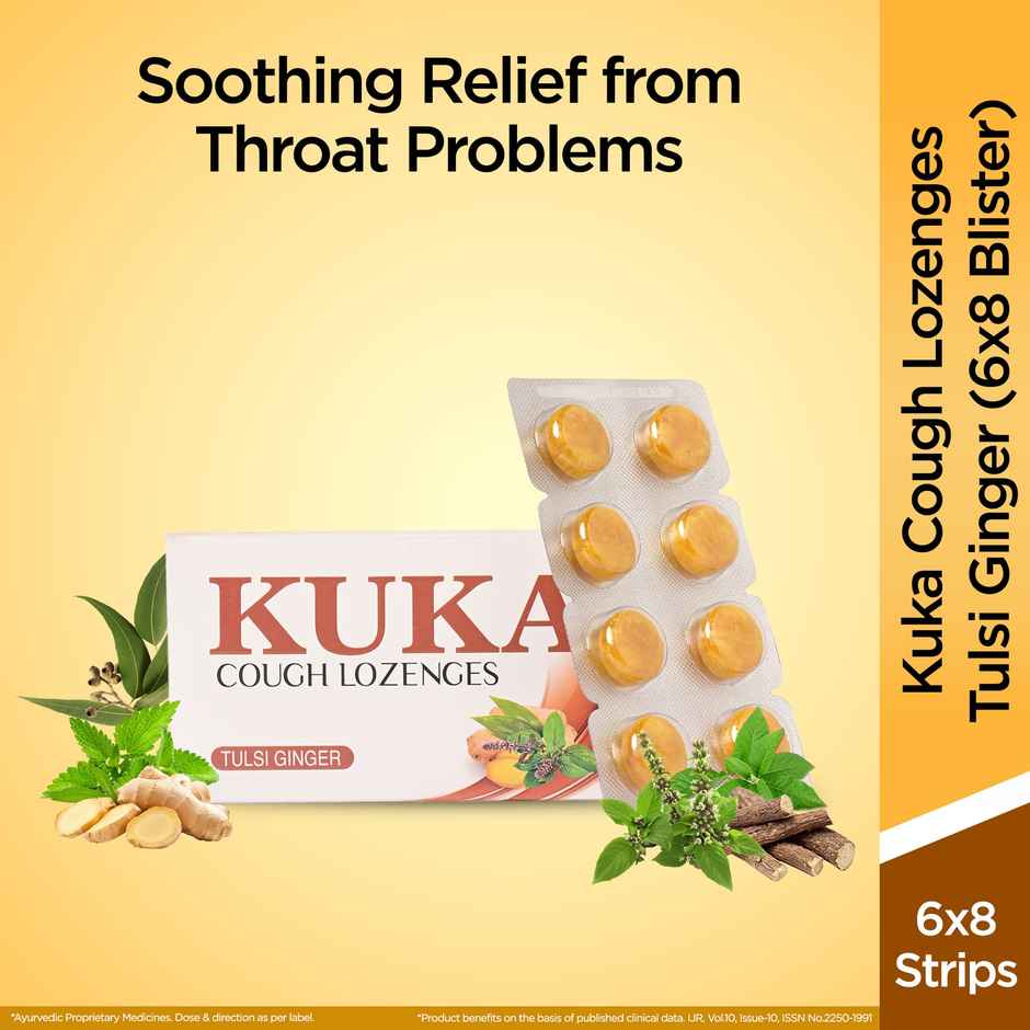 Multani Kuka Cough Tablets | Tulsi Ginger | For Sore & Irritating Cough