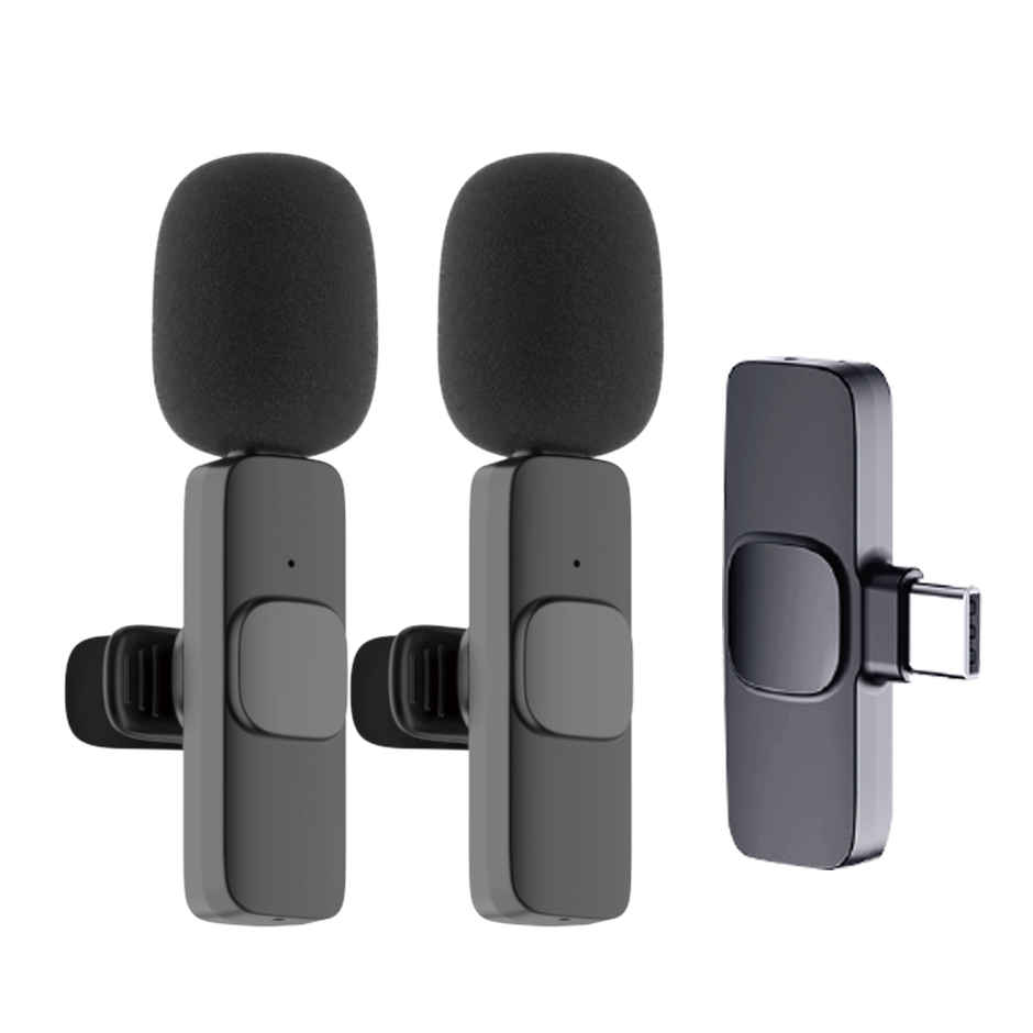 KMW 02 Dual Wireless Mic | Plug and Play | 20m Wireless Range | High Sensitivity | Wide Compatibility Sound | Smartphones, Laptops