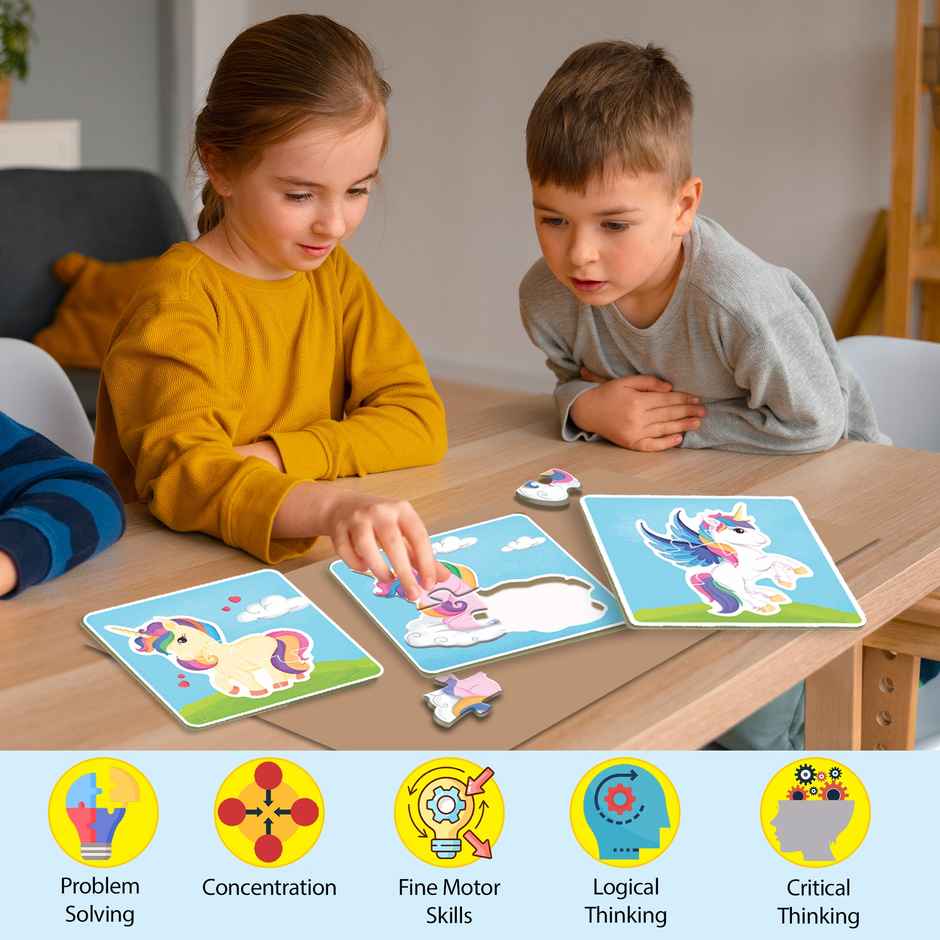 Little Berry Baby's First Puzzle Game: Magical Unicorns | Fun and Educational Jigsaw Puzzle | Lb51