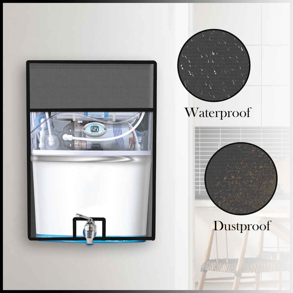 Kuber Industries RO Water Purifier Cover | Dust Protective | Mini Check Grey