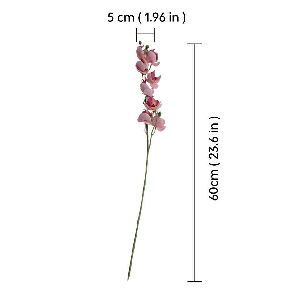 10club Artificial Orchids Flower - Single Stem - Pink