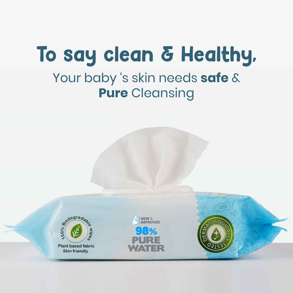 Mother Sparsh Baby Wipes (98% Water Based)