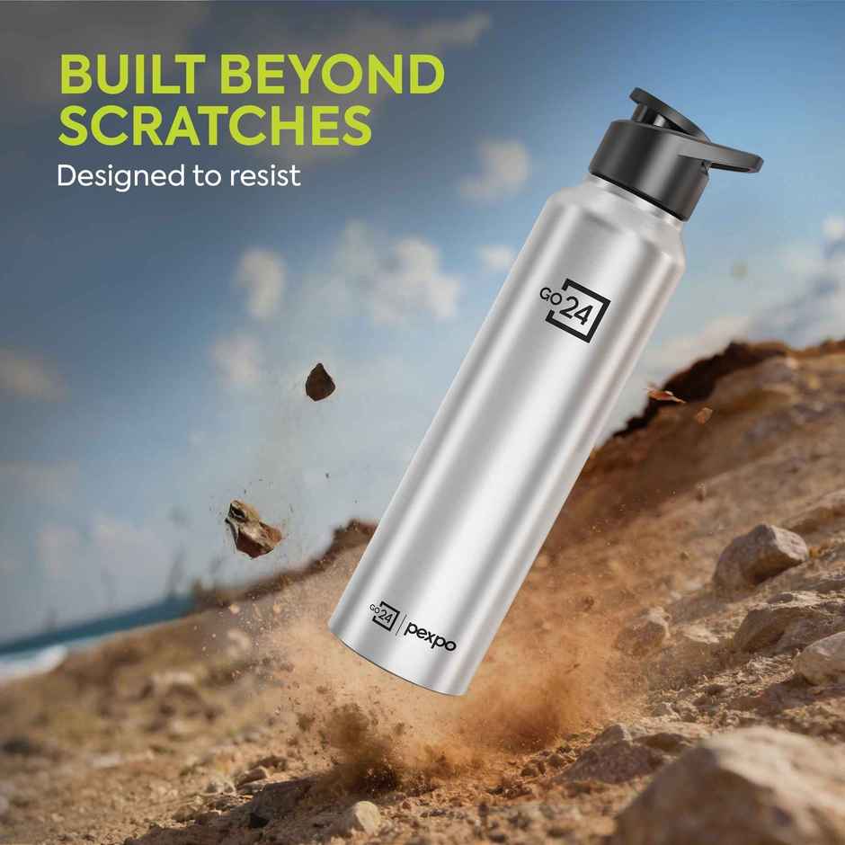 Go24 | Pexpo Chromo Sports And Hiking Stainless Steel Water Bottle | 1 L