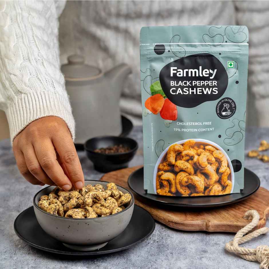 Farmley Black Pepper Roasted Cashews | Kaju