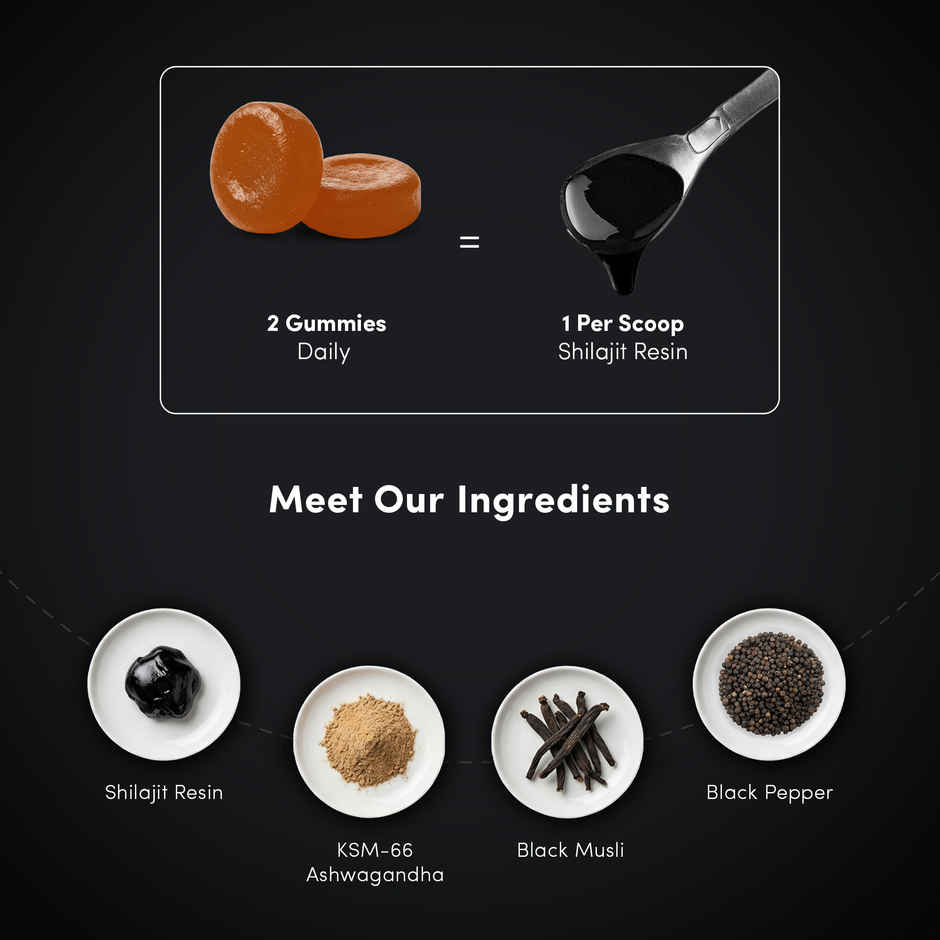 Man Matters Shilajit Gummies Advanced | Boosts Stamina & Energy levels