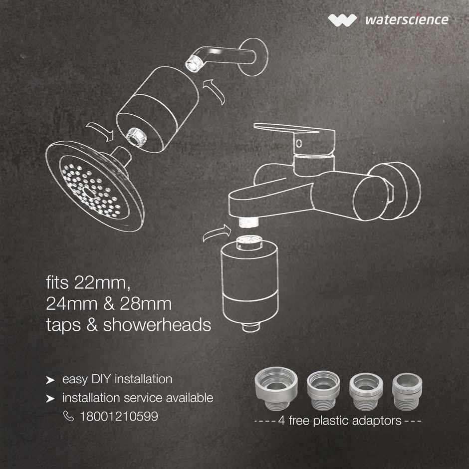 Waterscience Cleo Shower and Tap Filter for Hard Water - Model CLEO-SFU-423