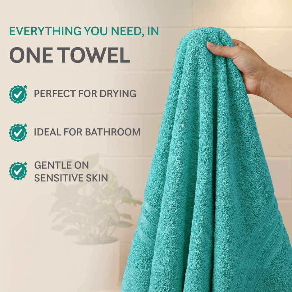 myTrident Comfort Living Cotton Hand Towel Set | Sea Green