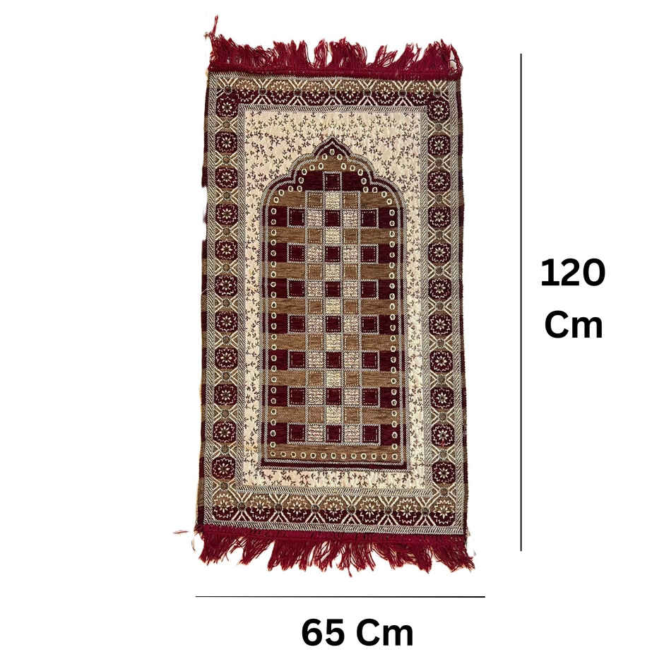 Prayer Worship Mat Maroon and Brown | B-NET