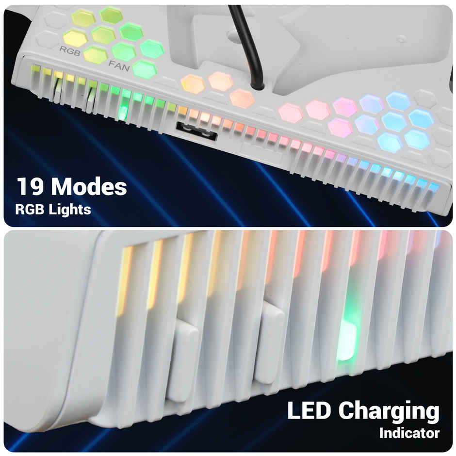 Zebronics PS5SC Vertical Dock | 5000RPM Fan | Dual Controller Charging | RGB