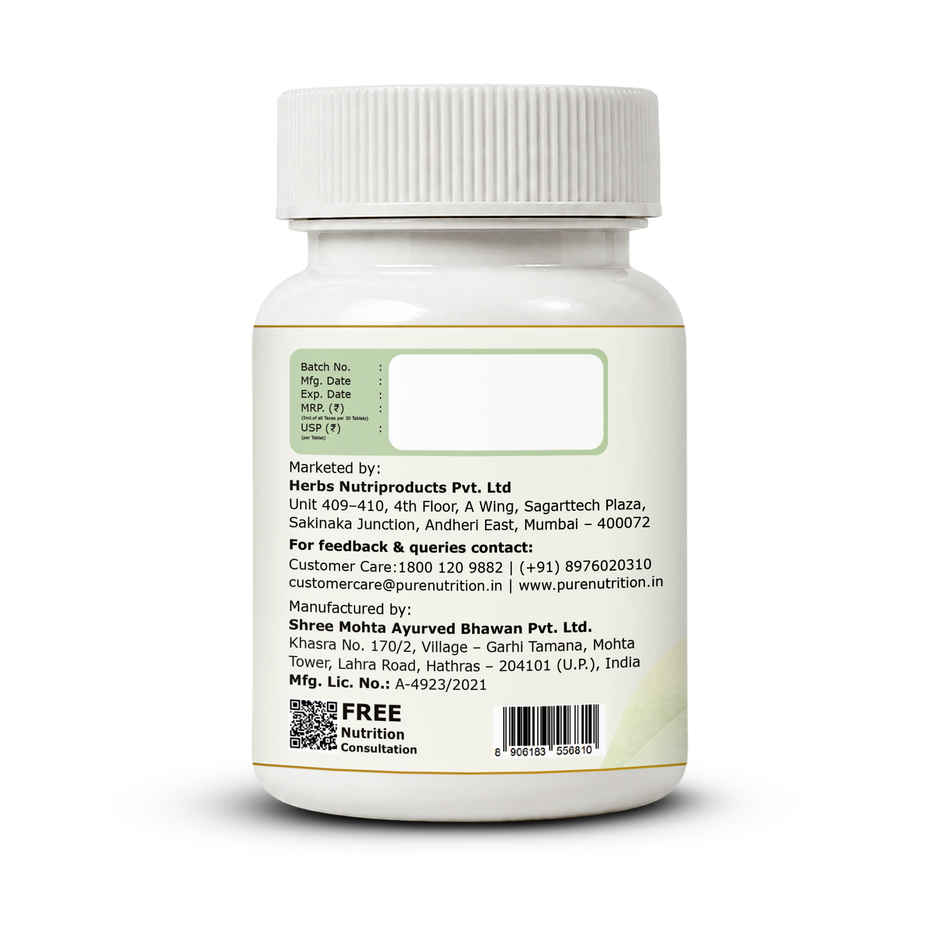 Pure Nutrition Moringa 1200mg | Supports Immunity, Energy & Digestion | Veg Tablets