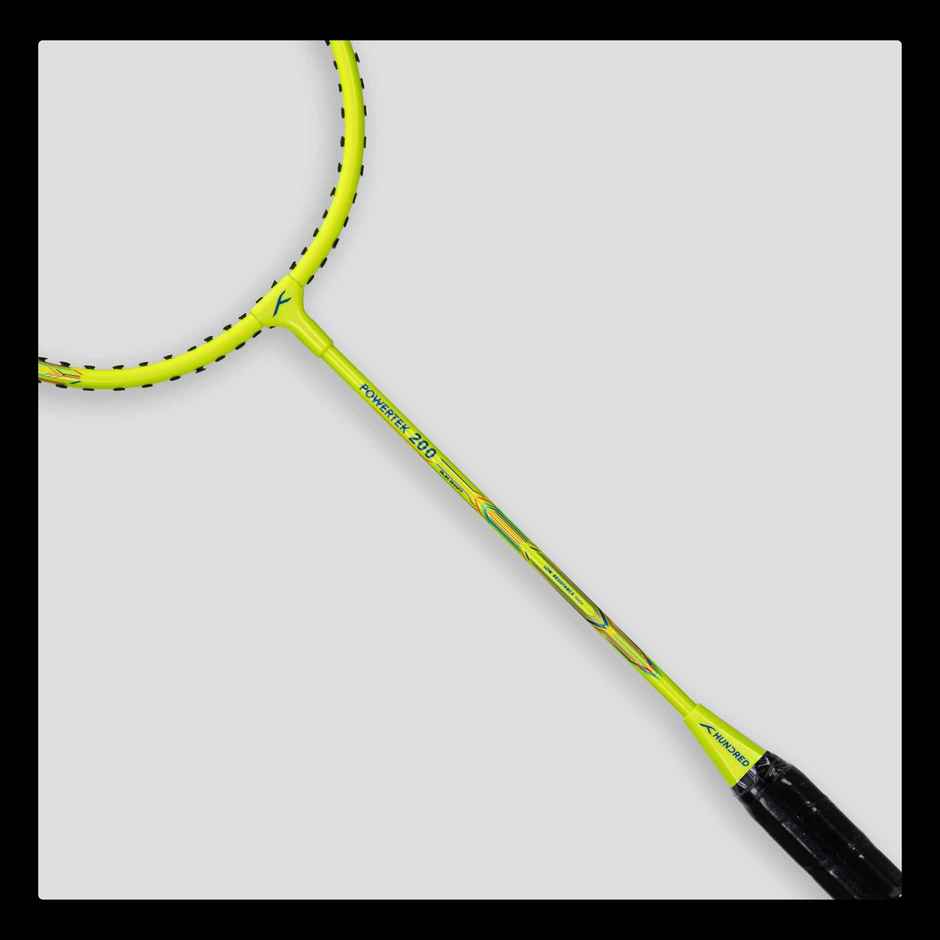 Hundred Powertek 200 Aluminium Badminton Racket 1 Racket, 1 Cover & 3 Pc Aura Nylon Shuttlecocks