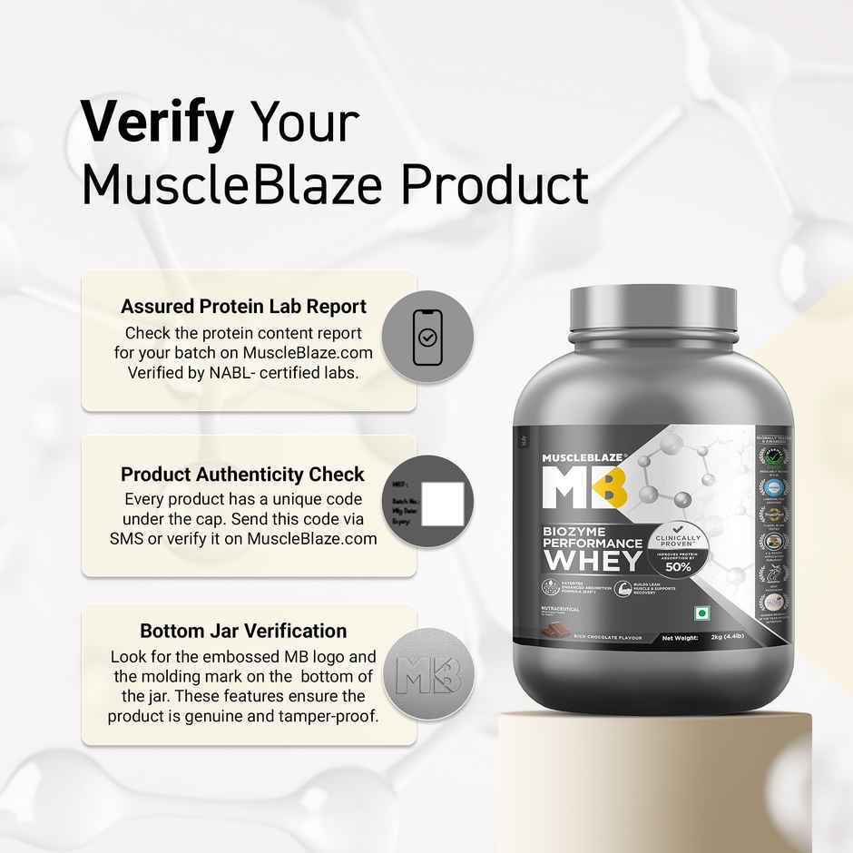 Muscleblaze Biozyme Performance Whey Protein Powder, (Rich Chocolate)