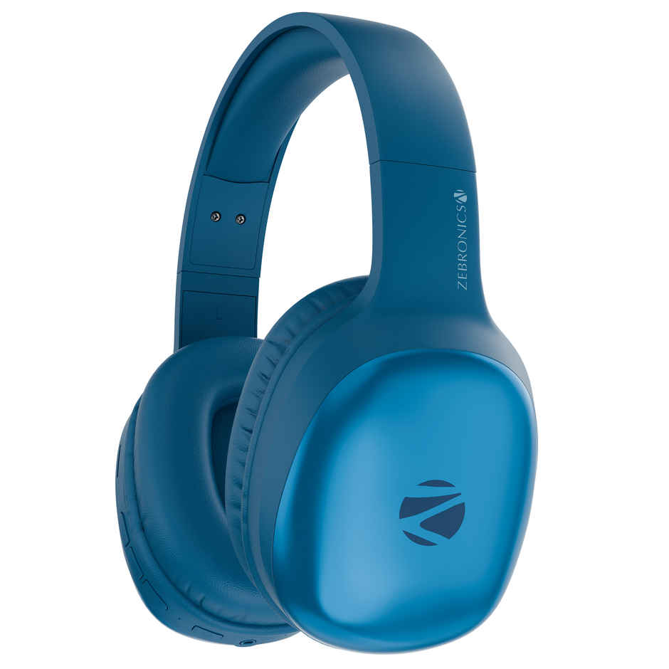 Zebronics Thunder Pro BT Headphone, Gaming Mode, ENC, Call Function, Aux, 60h (Blue)