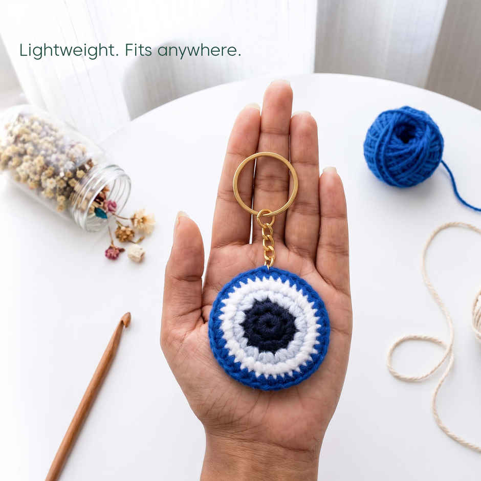 Kyari Handmade Crochet Evil Eye Keychain