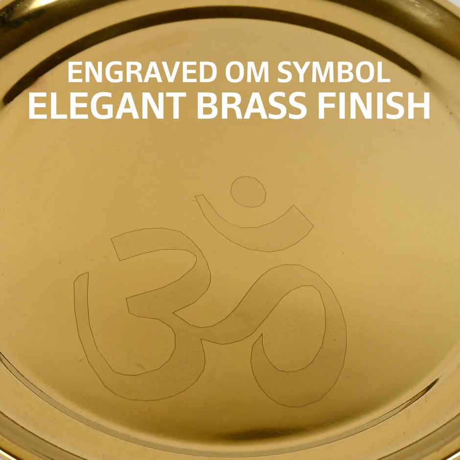 Chandar Puja Thali 11 Inch Golden Set