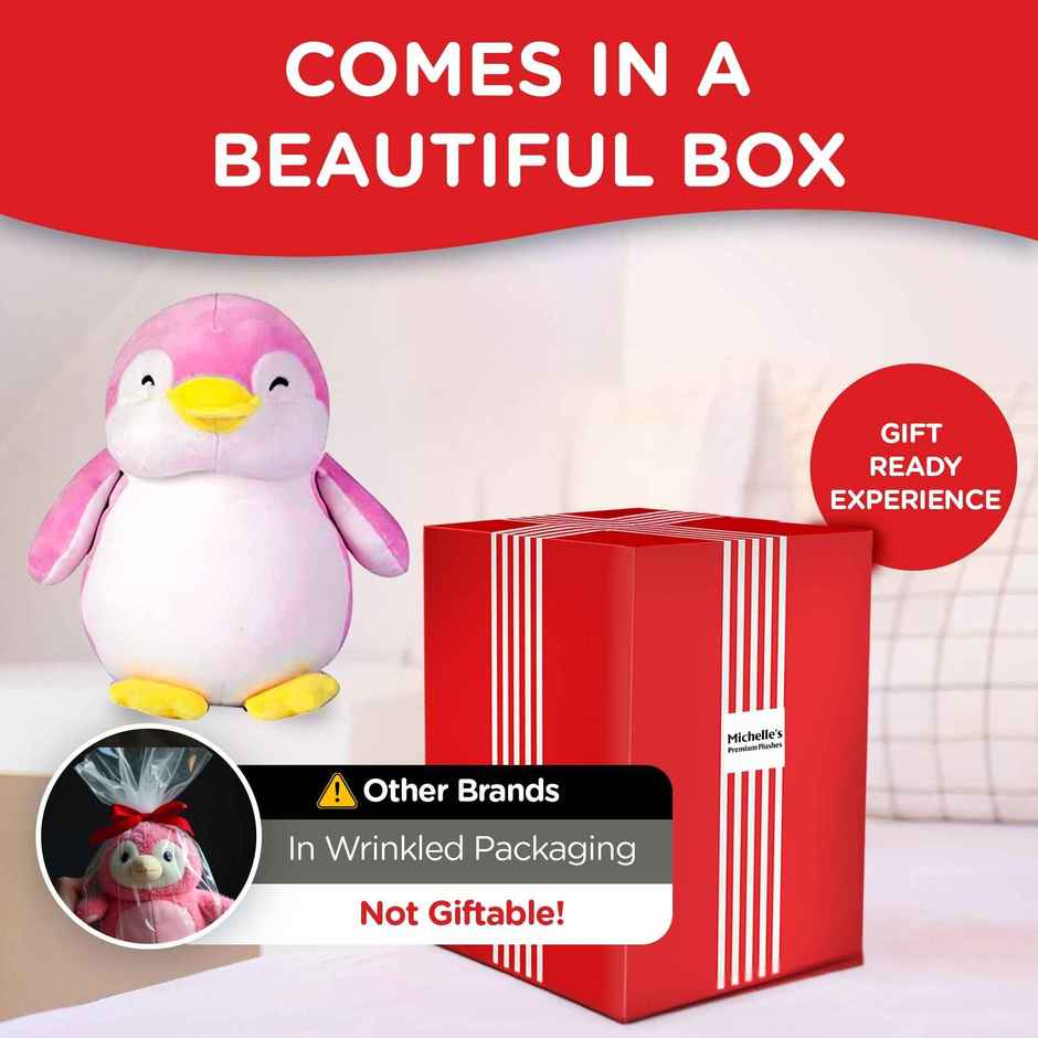 Michelle's Penguin | Premium Plush Soft Toy for Kids & Adults | With Gift Box