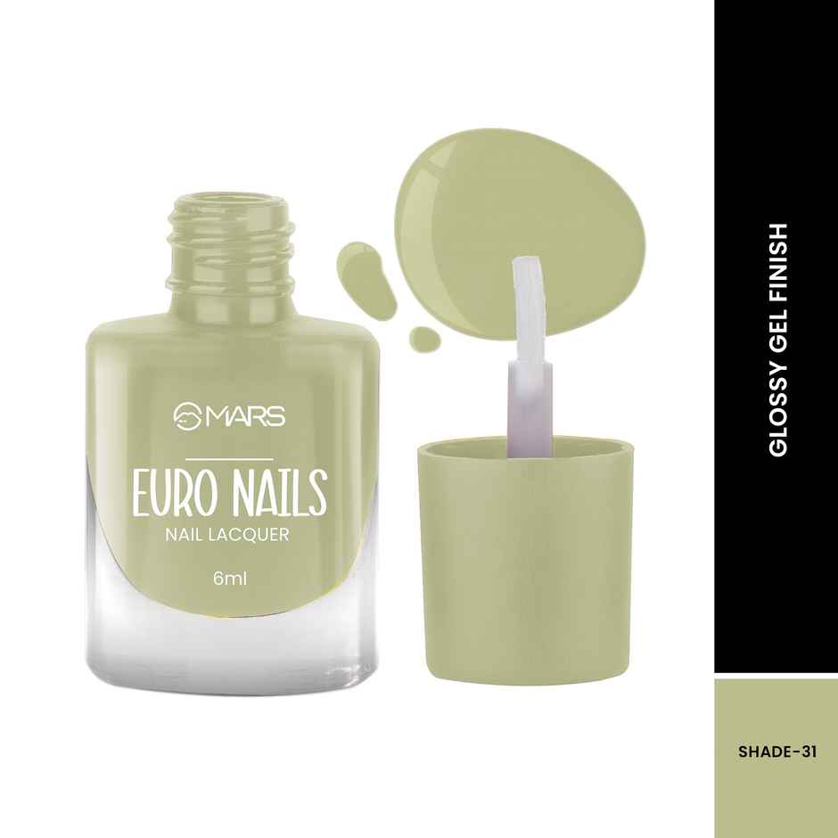 MARS Cosmetics Euro Nail Lacquer (6.0 ml) (Shade-31) | Chip-Resistant Glossy Finish