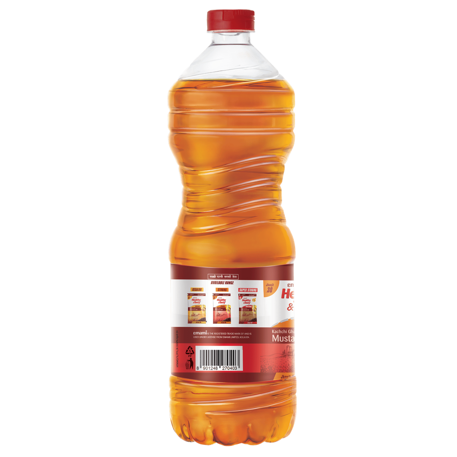 Emami Healthy and Tasty Strong Kachchi Ghani Mustard Oil PET Bottle