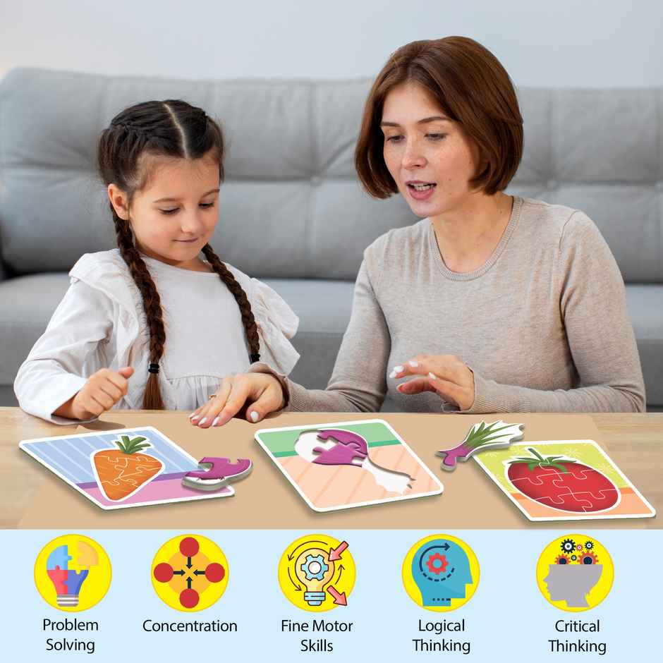 Little Berry Baby's First Puzzle Game: Vegetables - Fun & Educational Jigsaw Puzzle Set - Lb47