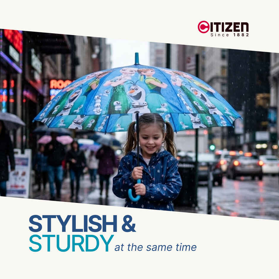 Citizen Kids School Umbrella | Disney Frozen Printed | 19 Inch | 2 Fold