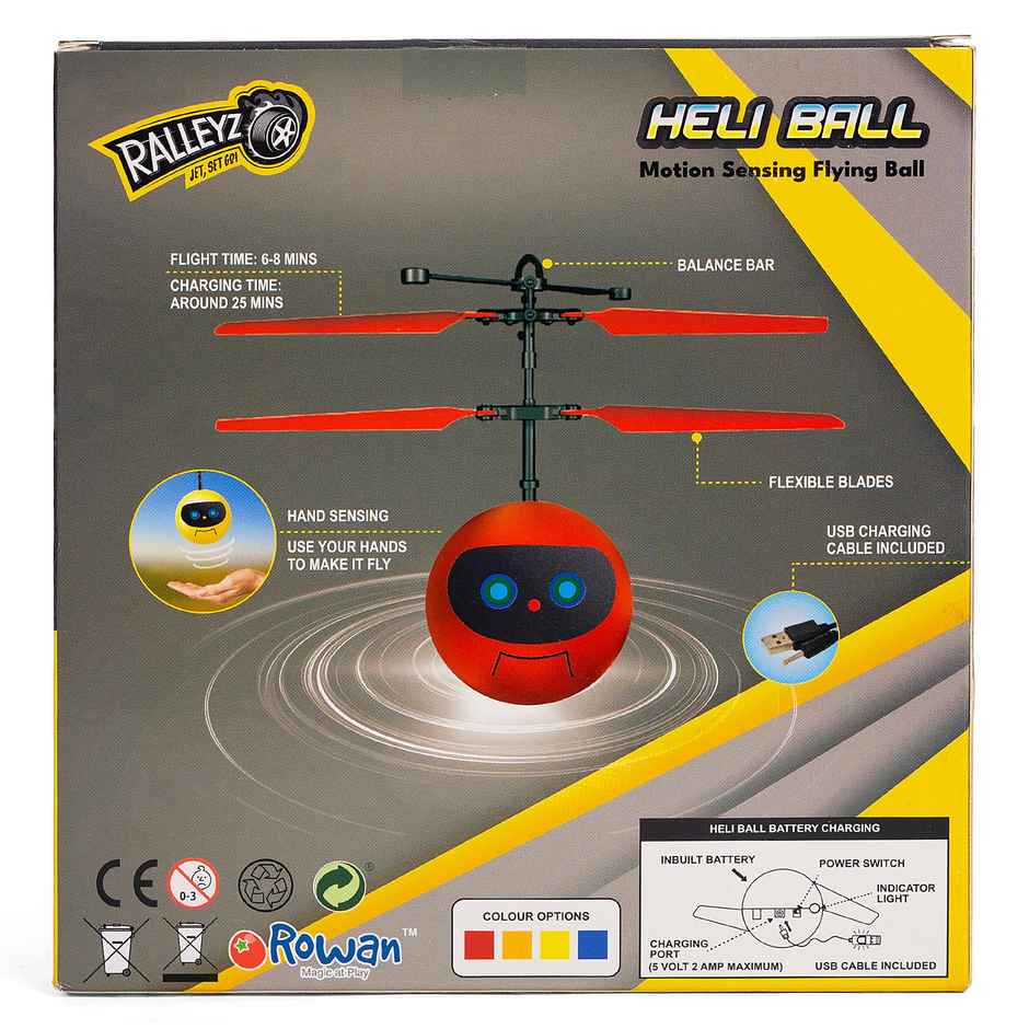 Hamleys Ralleyz Heli Motion Sensory Flying Ball, 6Y+, Blue