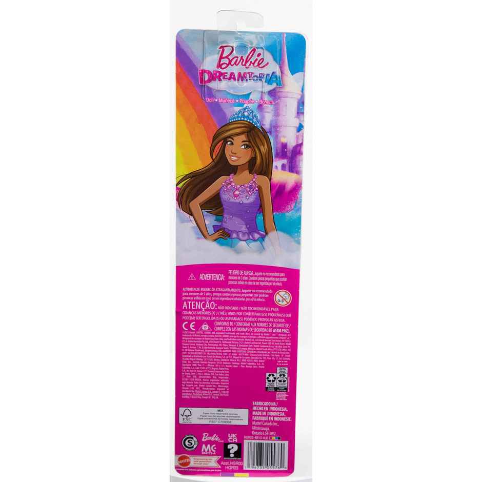 Barbie Dreamtopia Princess Doll Brunette Blue Skirt and Tiara